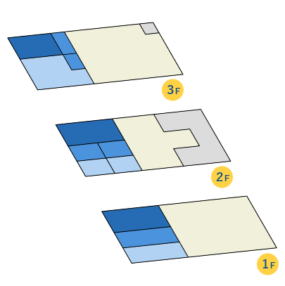 1階・2階・3階のフロア図